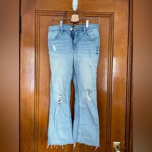 Urban Outfitters BDG Light Wash Distressed and Cropped Jeans